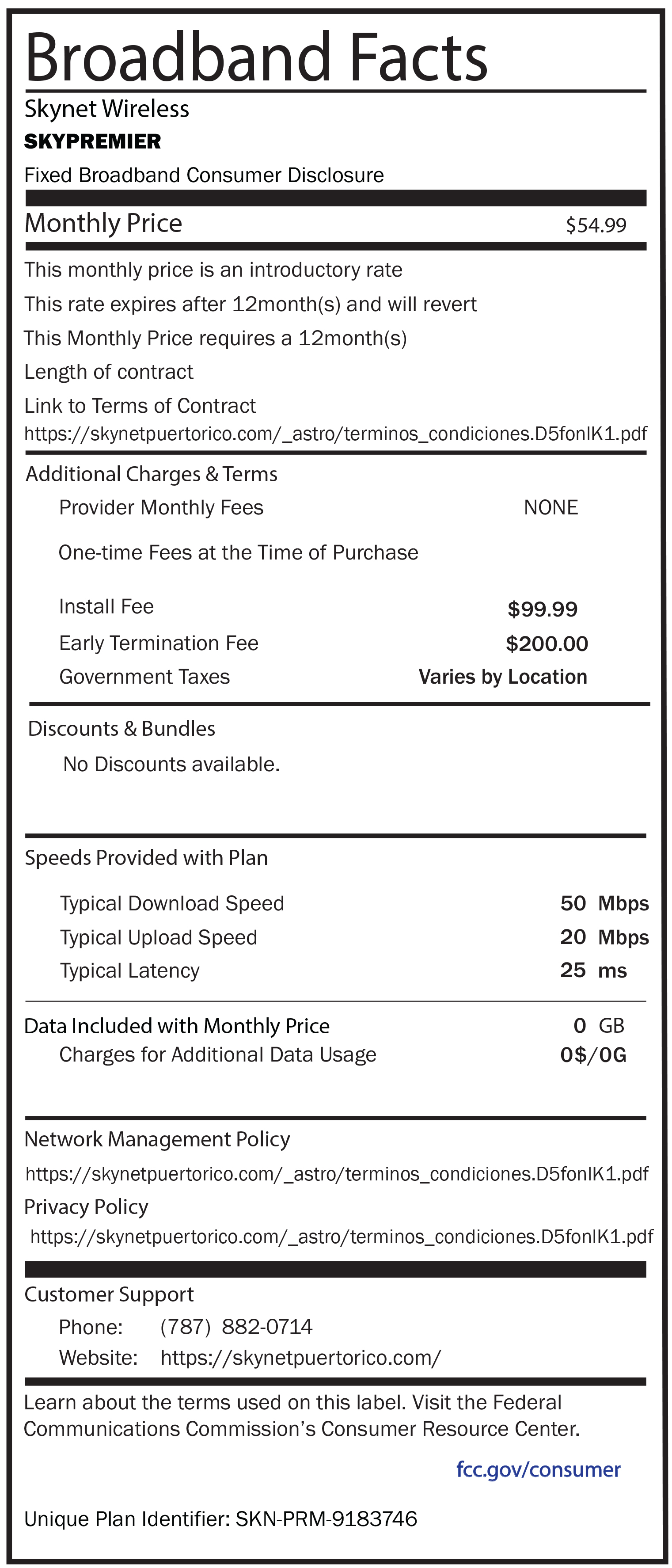 Broadband Facts 50MB